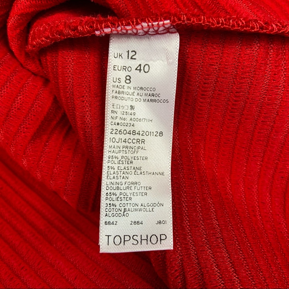4/$25 Topshop red fit and flare sleeveless dress - Picture 7 of 11